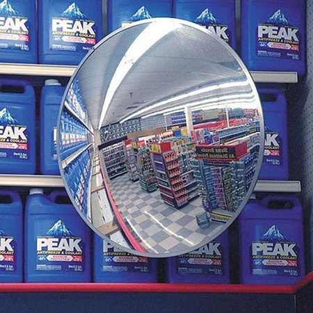 SAFETY SECURITY PRODUCTS Indoor/Outdoor Polycarbonate Convex Circular Mirror, 30 Dia. H214130HD